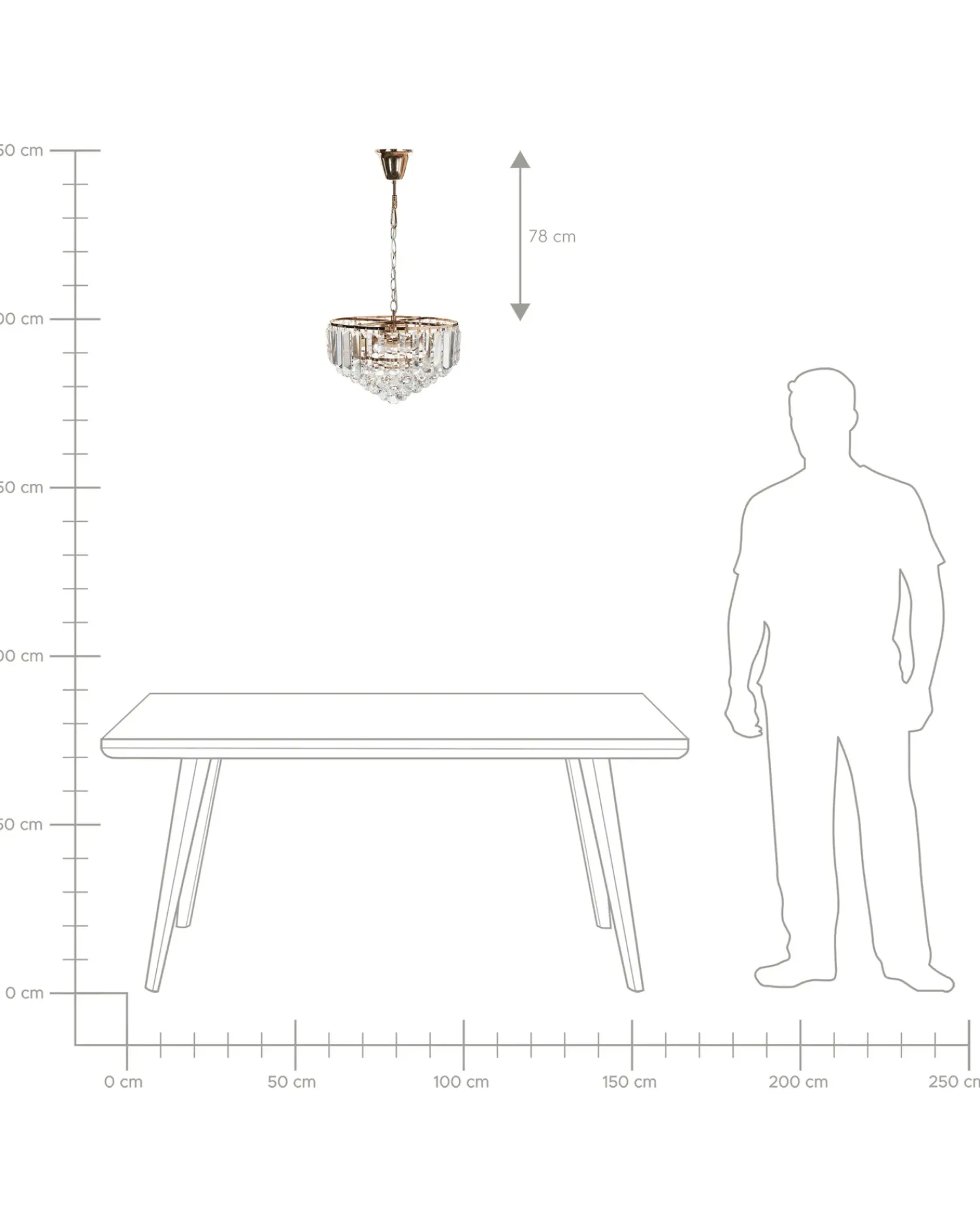 Outlet Beliani Lampadario ACHEIRO S Cristallo Oro Oro Trasparente