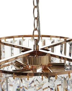 Outlet Beliani Lampadario ACHEIRO S Cristallo Oro Oro Trasparente