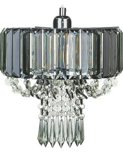 Clearance Beliani Lampadario ADORN Metallo Grigio chiaro Argento Grigio