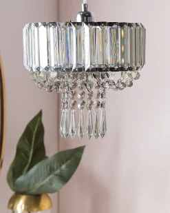 Clearance Beliani Lampadario ADORN Metallo Grigio chiaro Argento Grigio