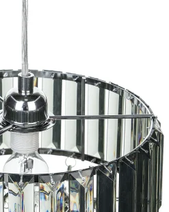 Clearance Beliani Lampadario ADORN Metallo Grigio chiaro Argento Grigio