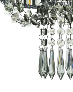 Clearance Beliani Lampadario ADORN Metallo Grigio chiaro Argento Grigio