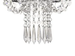 Beliani Lampadario ADORN Metallo Trasparente Trasparente Argento