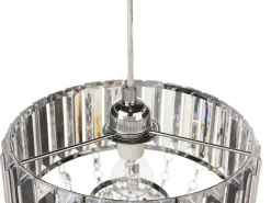 Beliani Lampadario ADORN Metallo Trasparente Trasparente Argento