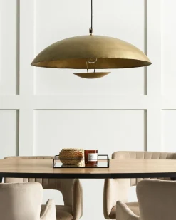 New Beliani Lampadario AGRANI Metallo Oro Ottone