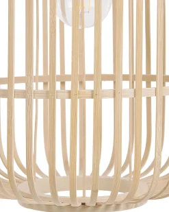 Outlet Beliani Lampadario AISNE Bambù chiaro Marrone