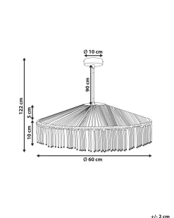 Clearance Beliani Lampadario AKOBO Corda di carta Beige