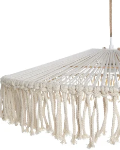 Clearance Beliani Lampadario AKOBO Corda di carta Beige