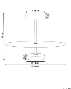 Discount Beliani Lampadario a LED AFRAM Metallo Nero