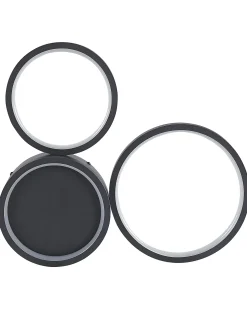 Beliani Lampadario a LED AGNAT Metallo Nero
