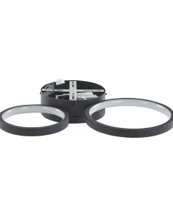 Beliani Lampadario a LED AGNAT Metallo Nero