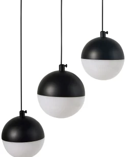 Discount Beliani Lampadario a LED ANKOBRA Metallo Nero Bianco Nero
