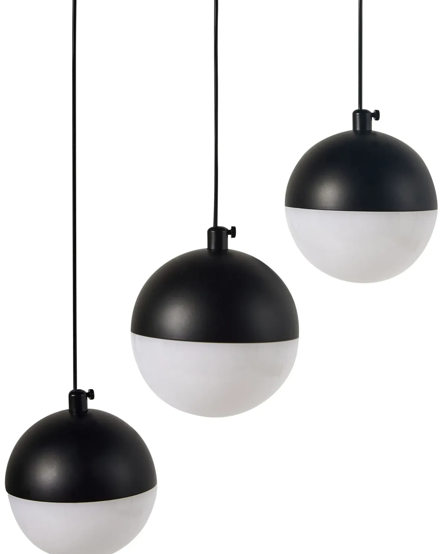 Discount Beliani Lampadario a LED ANKOBRA Metallo Nero Bianco Nero