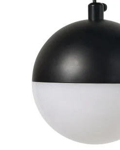 Discount Beliani Lampadario a LED ANKOBRA Metallo Nero Bianco Nero