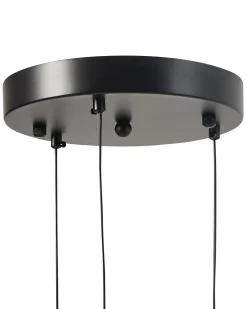 Discount Beliani Lampadario a LED ANKOBRA Metallo Nero Bianco Nero