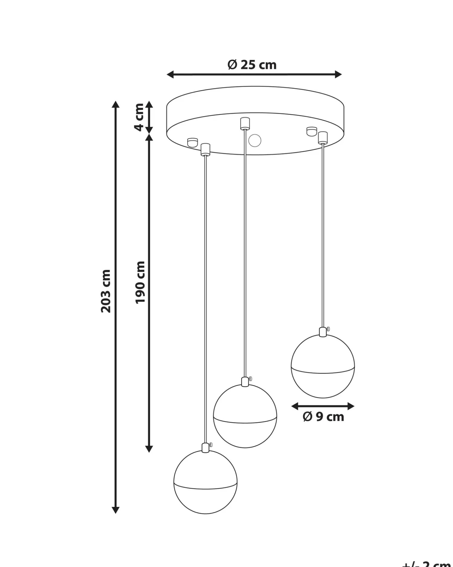 Discount Beliani Lampadario a LED ANKOBRA Metallo Nero Bianco Nero