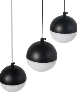 Discount Beliani Lampadario a LED ANKOBRA Metallo Nero Bianco Nero