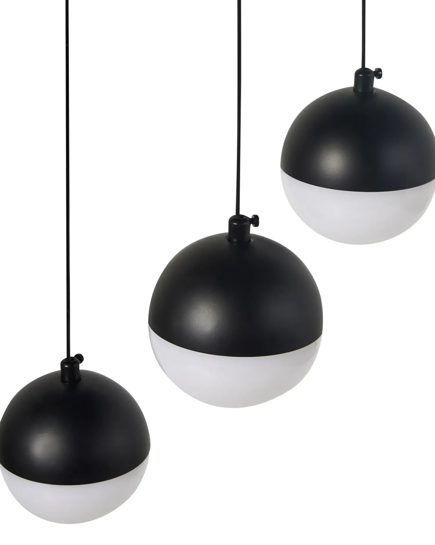 Discount Beliani Lampadario a LED ANKOBRA Metallo Nero Bianco Nero