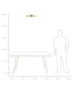Outlet Beliani Lampadario a LED ATARAN Metallo Oro Bianco Oro