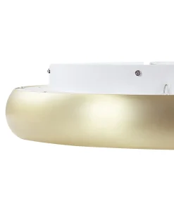 Outlet Beliani Lampadario a LED ATARAN Metallo Oro Bianco Oro
