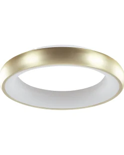 Outlet Beliani Lampadario a LED ATARAN Metallo Oro Bianco Oro