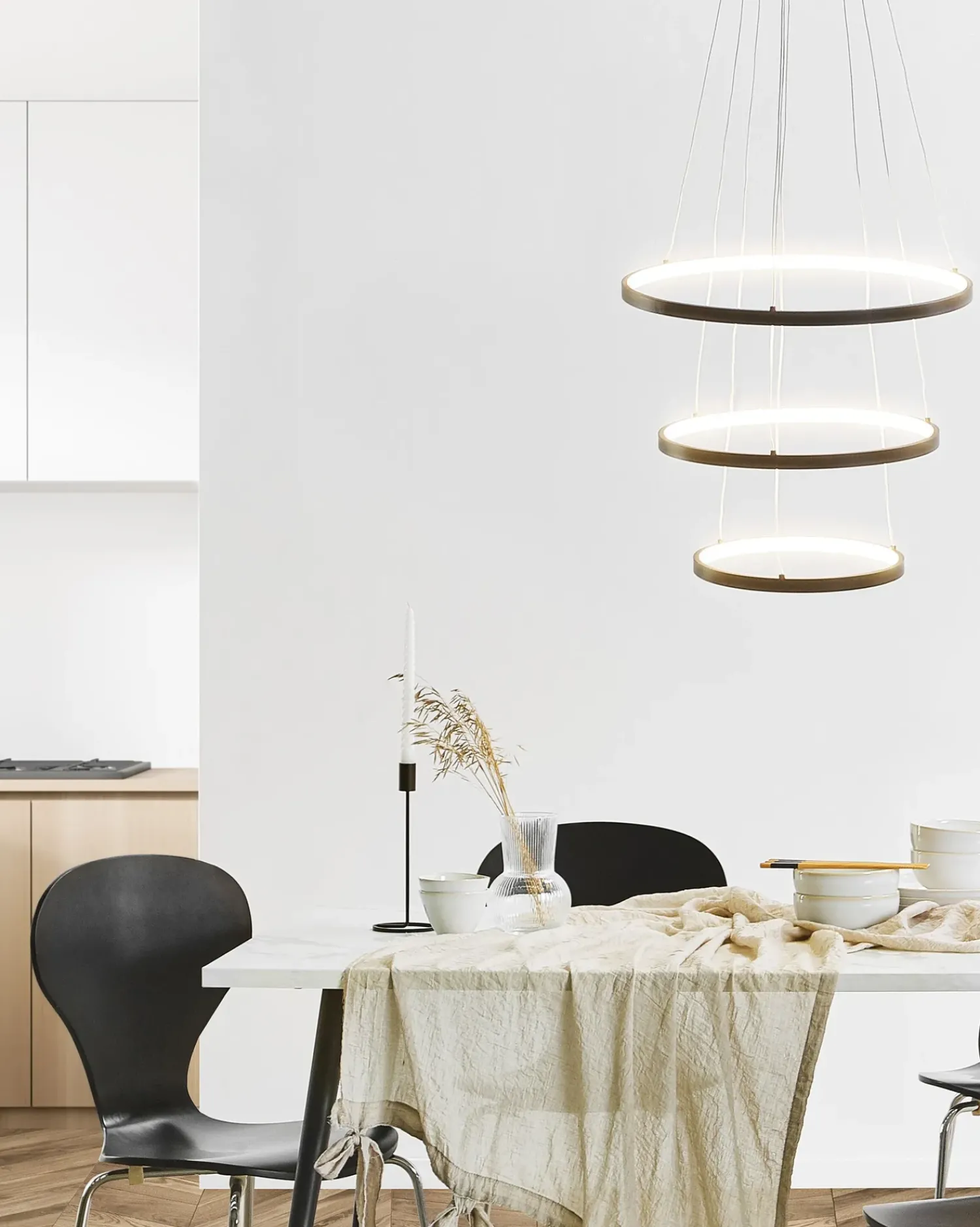 Best Beliani Lampadario a LED ATREK Metallo Nero