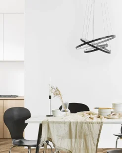 Best Beliani Lampadario a LED ATREK Metallo Nero