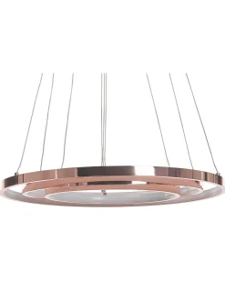 Outlet Beliani Lampadario a LED ATREK Metallo Oro rosa