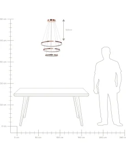 Outlet Beliani Lampadario a LED ATREK Metallo Oro rosa
