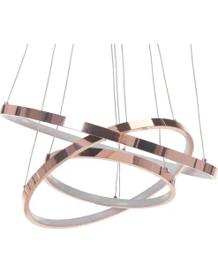 Outlet Beliani Lampadario a LED ATREK Metallo Oro rosa