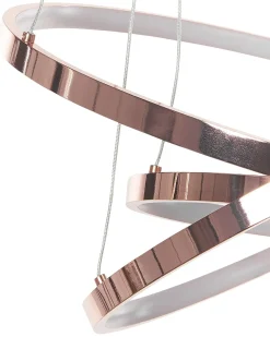 Outlet Beliani Lampadario a LED ATREK Metallo Oro rosa