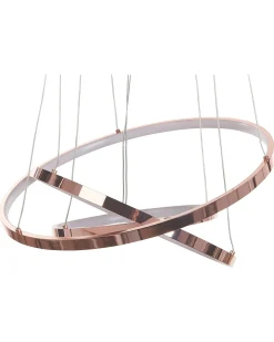 Outlet Beliani Lampadario a LED ATREK Metallo Oro rosa