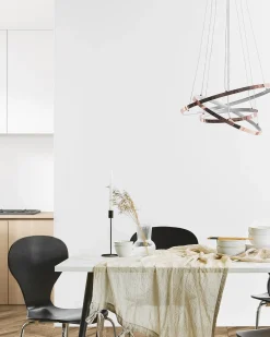 Outlet Beliani Lampadario a LED ATREK Metallo Oro rosa
