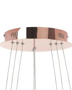 Outlet Beliani Lampadario a LED ATREK Metallo Oro rosa