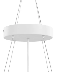 Clearance Beliani Lampadario a LED BALILI Metallo Bianco