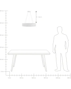 Clearance Beliani Lampadario a LED BALILI Metallo Bianco