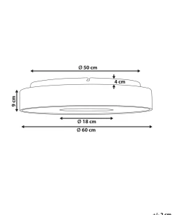 Discount Beliani Lampadario a LED BRAGOTO con telecomando con dimmer Metallo chiaro Marrone