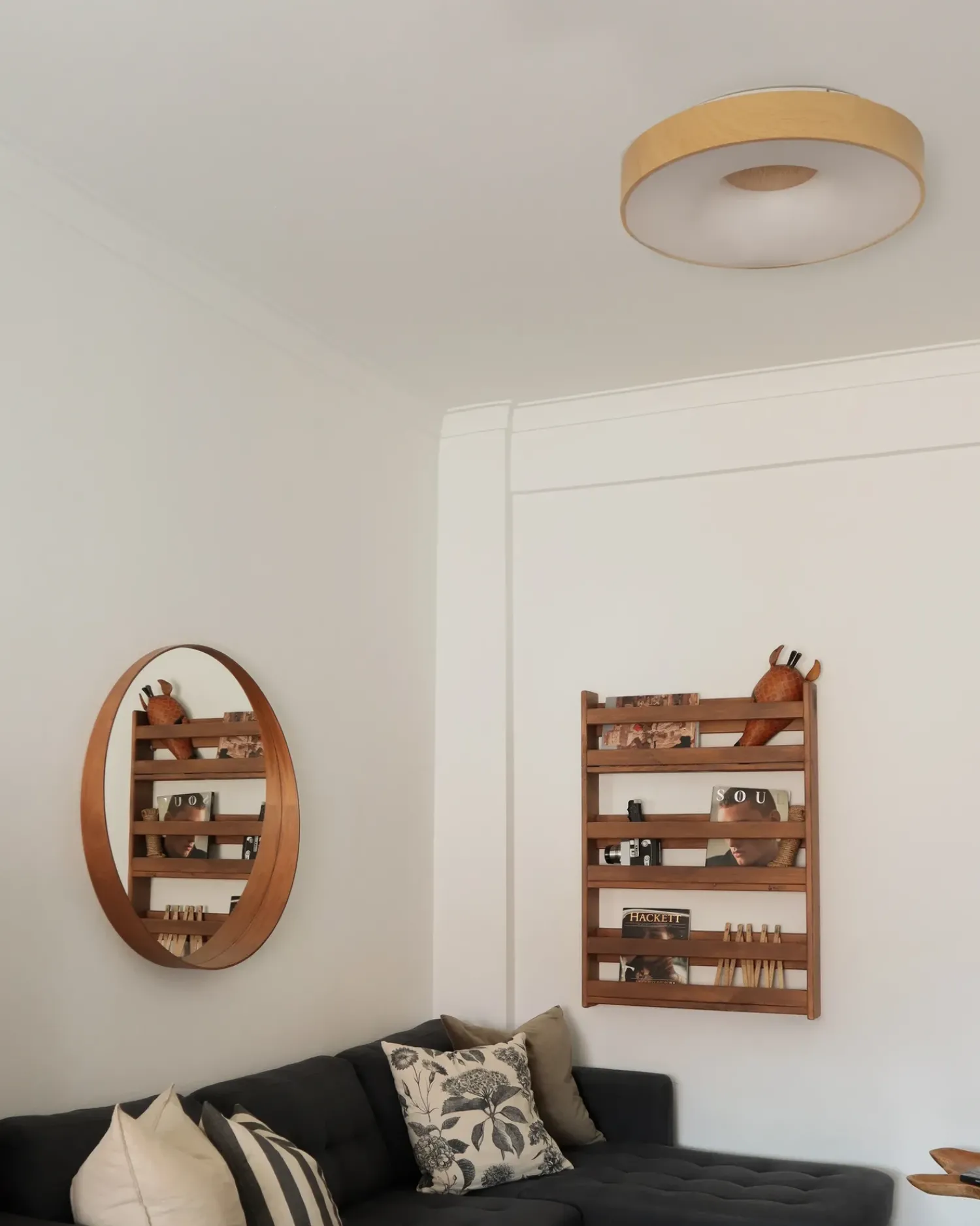 Discount Beliani Lampadario a LED BRAGOTO con telecomando con dimmer Metallo chiaro Marrone