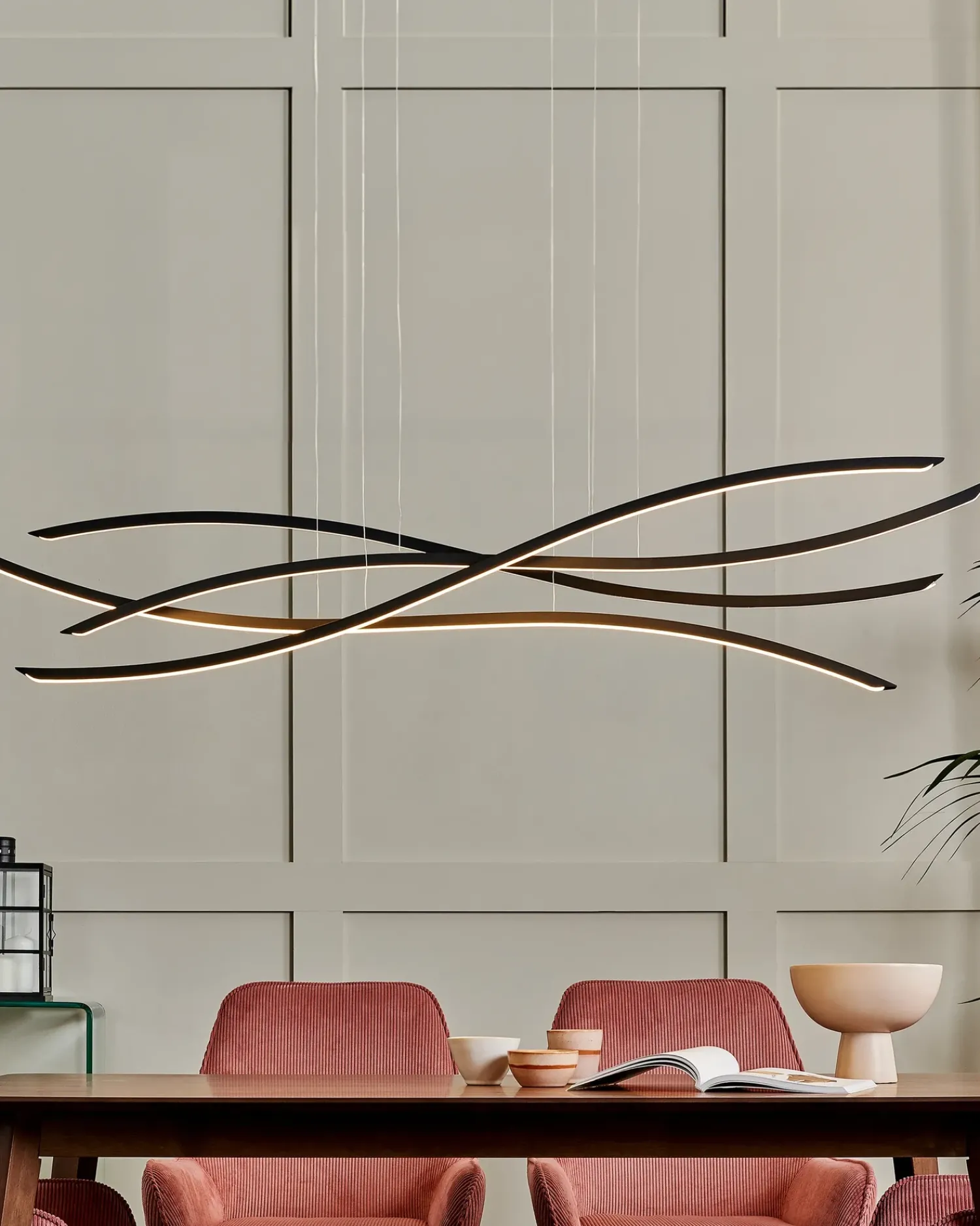 Hot Beliani Lampadario a LED CALAO Metallo Nero