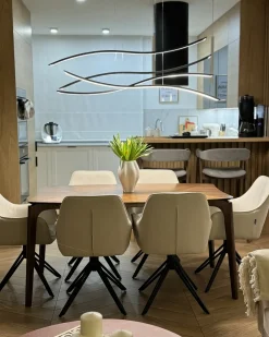 Hot Beliani Lampadario a LED CALAO Metallo Nero