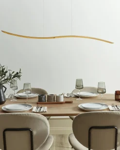 New Beliani Lampadario a LED CALAO Metallo Oro
