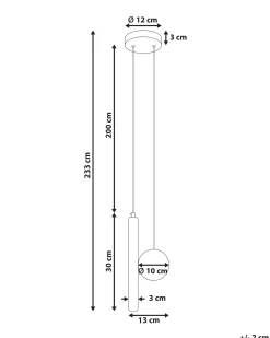 Clearance Beliani Lampadario a LED DAMAS Metallo Nero