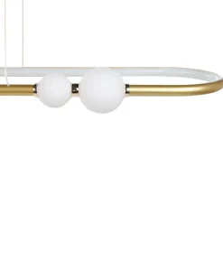 Outlet Beliani Lampadario a LED FEALE Metallo Oro Bianco Oro