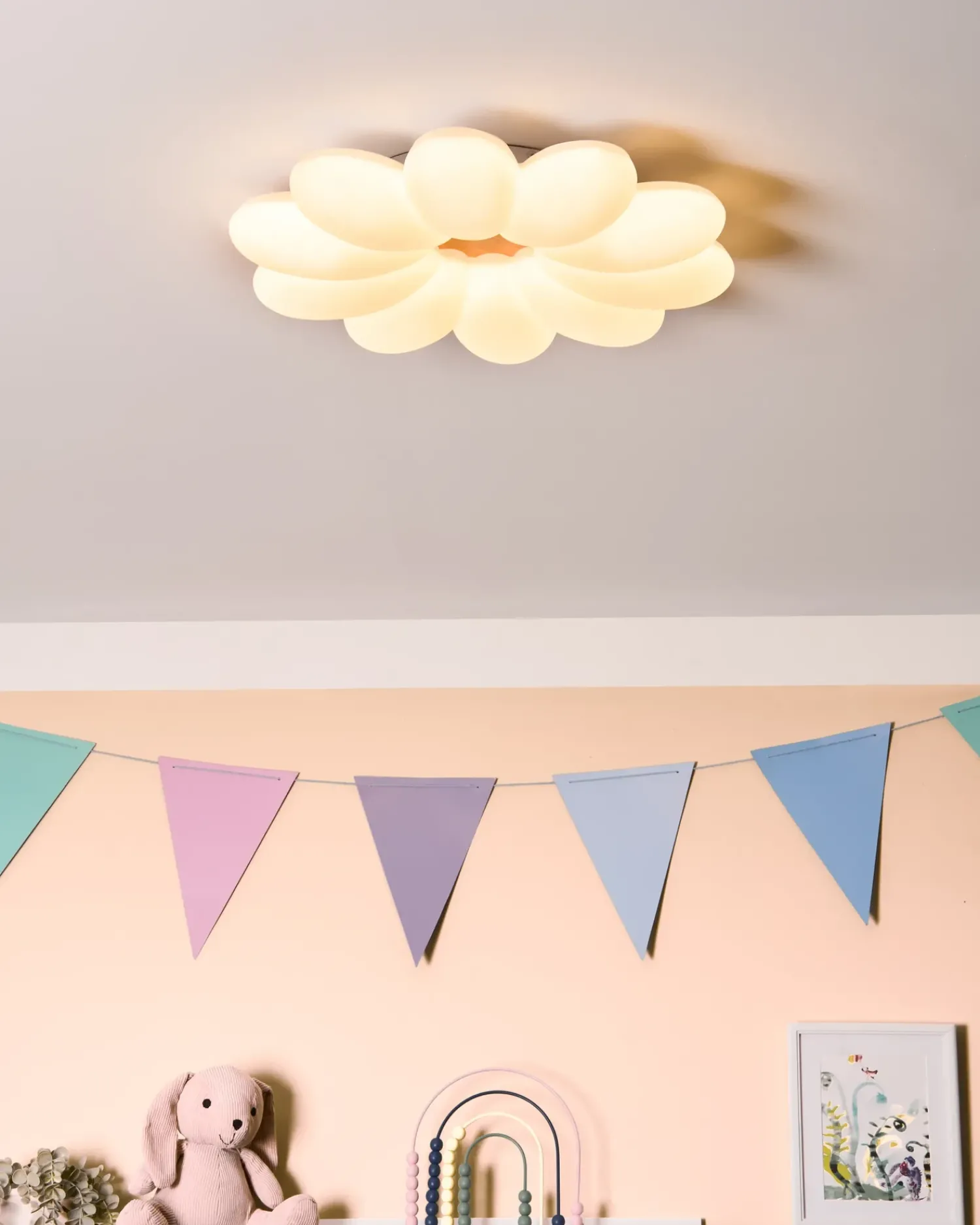 Discount Beliani Lampadario a LED Fiore TINAU Bianco