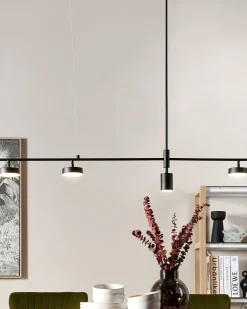 Hot Beliani Lampadario a LED FOYLE Metallo Nero