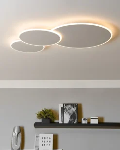 Outlet Beliani Lampadario a LED GABRIK con dimmer Metallo Bianco