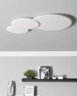Outlet Beliani Lampadario a LED GABRIK con dimmer Metallo Bianco