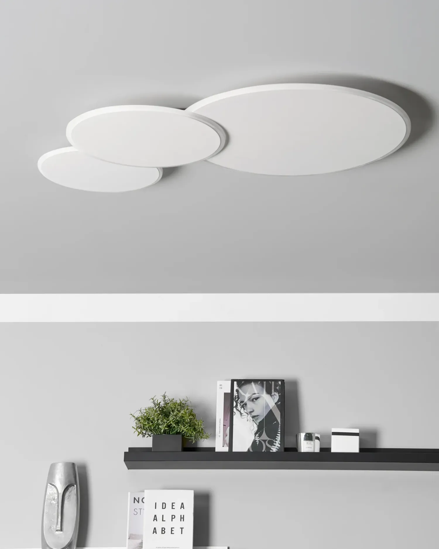 Outlet Beliani Lampadario a LED GABRIK con dimmer Metallo Bianco