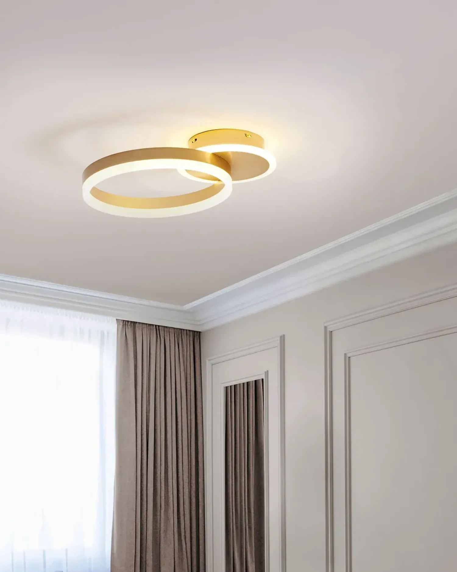 Sale Beliani Lampadario a LED GLYDE Metallo Oro