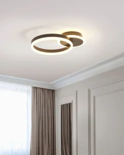 Best Beliani Lampadario a LED GLYDE Metallo scuro Marrone
